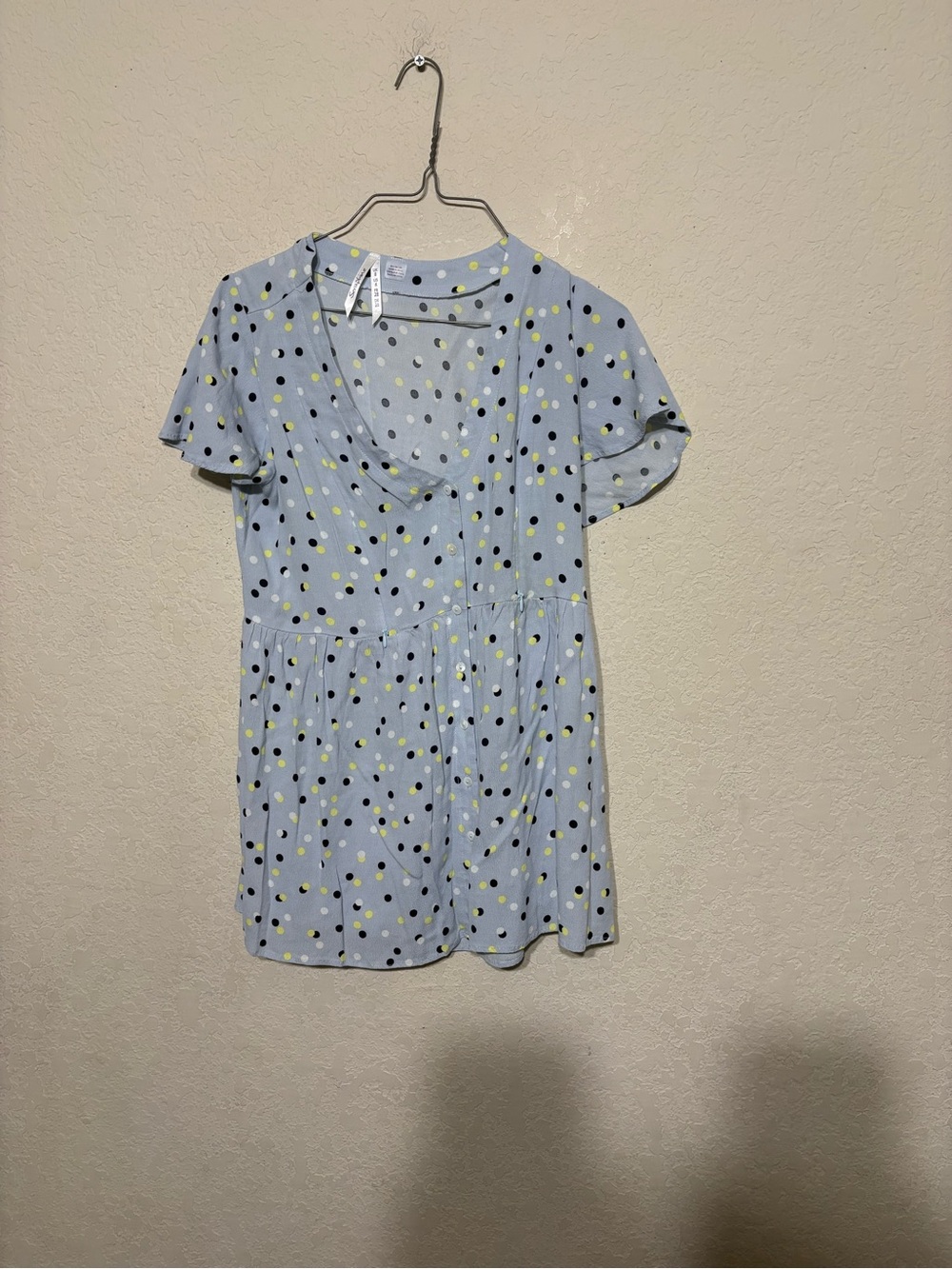 Seraphine Light Blue Polka Dot Maternity/Nursing Top